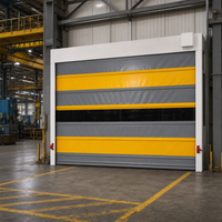 Porte rapide empilable en PVC automatique, résistante au vent et sécurisée pour atelier ou entrepôt
