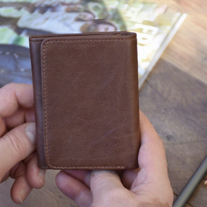 Genuine Cowhide Leather Trifold <b>Wallet</b> <b>Men</b> RFID Blocking Anti Theft Thin <b>Credit</b> <b>Card</b> ID Window Purse Wholesale NTW-0005B - Product Image 1
