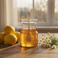 Pot à miel en verre borosilicate 150 ml avec cuillère, récipient de stockage hermétique pour la cuisine – Offre Spéciale