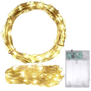 Pin hoạt động <span class=keywords><strong>Micro</strong></span> 100 <span class=keywords><strong>Led</strong></span> 10m dây đồng cổ tích chuỗi ánh sáng để trang trí Giáng sinh Halloween Tiệc Cưới - Product Image 5