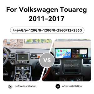 ZWNAV Double écran 9,1 pouces pour <span class=keywords><strong>Volkswagen</strong></span> Touareg 2011-2017 – Autoradio d'origine compatible haute performance avec lecteur Android 15 Plug & Play - Product Image 2