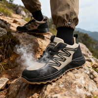 Chaussures de travail industrielles à embout d'acier, légères, respirantes, en maille, antidérapantes, anti-perforation, pour l'utilisation en usine et en entrepôt