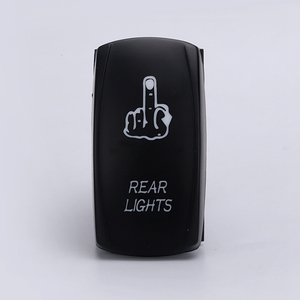 Interrupteur à bascule automatique laser étanche universel DC 12V 5 broches interrupteur à bascule marche-arrêt avec lumière LED bleue pour voiture marine - Product Image 4
