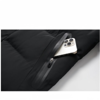 Blouson d'hiver 2026 personnalisé réversible pour homme, coupe courte et carrée, en coton matelassé avec fermeture éclair et capuche