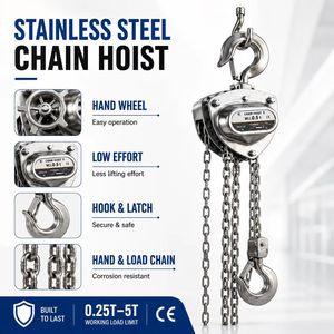 <span class=keywords><strong>Polipasto</strong></span> de cadena de <span class=keywords><strong>acero</strong></span> <span class=keywords><strong>inoxidable</strong></span>, bloque de cadena de 1/3/5 toneladas - Product Image 1