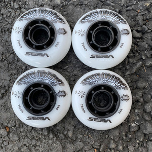Ruedas de Patines en Línea Planas de Material PU de 72MM 76MM 80MM con Diseño Floral para Migo HV Invader - Product Image 5