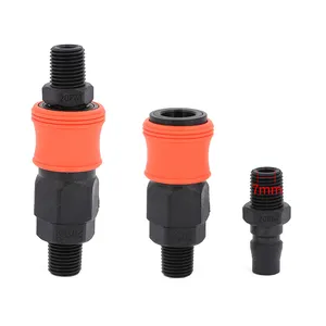 Plastic Steel Quick self locking joint connector used for air gun push-in fitting quick connect coupler