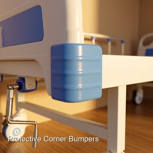 Lit d'hôpital pédiatrique avec barrières latérales pleine longueur et design de dessin animé offert par Keling Medical - Product Image 2