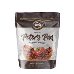 Peter's Pan Tissi 150g X 12 Piezas, Bocadillos de Frutas y Verduras Horneadas con Tomate y Orégano, Textura Dura, Sabor Salado - Product Image 1