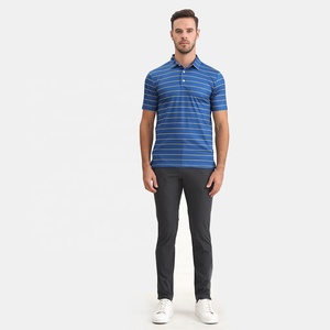 Camiseta Polo Deportiva de Golf con Franjas y Logotipo Personalizado, Sublimación, Secado Rápido, para Hombre - Product Image 4
