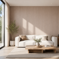 Panneaux muraux extérieurs en composite bois-plastique, esthétique moderne, personnalisables, revêtement décoratif, panneau mural WPC