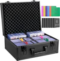 Boîte de rangement à chargement par le haut, étui pour cartes à collectionner de sport, compatible avec les supports de cartes rigides 35PT de 3 x 4 pouces