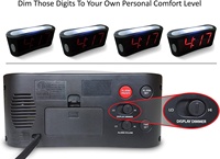 Horloge numérique LED de grande taille en gros, horloge de bureau avec son personnalisé, veilleuse, chambres à coucher