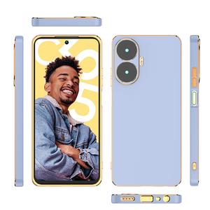 Venta al por mayor nuevo diseño de lujo colorido suave TPU 6D galvanoplastia caso para <span class=keywords><strong>Realme</strong></span> C55 contraportada - Product Image 5