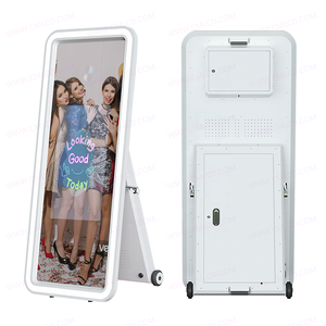 Hợp thời trang <span class=keywords><strong>DSLR</strong></span> Photo Booth gương 32 "Màn hình cảm ứng Photo Booth với máy ảnh và máy in phù hợp với đám cưới cho thuê photobooth máy - Product Image 1