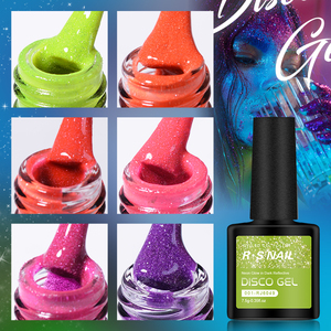 <strong>Neon</strong> Fluorescent Reflective Disco Gel Holographic Gel Laser Manicure Glow in the Dark UV Gel for <strong>Nails</strong> Kit - Product Image 5