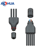 Connecteur Étanche AOHUA M20 à Vis Droite 2 ou 3 Conducteurs, Répartiteur 2 Voies pour Solution de Câblage Extérieur DIY