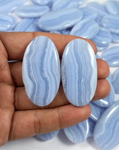 Fournisseur de pierres précieuses en vrac de confiance, agate bleue naturelle, cabochons, pierres facettées, vente en gros, export, fabricant - Product Image 2