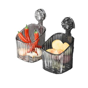 Suction Cup Wall Mount <b>Storage</b> <b>Basket</b> For Bathroom Toiletries And Toothbrushes <b>Rectangular</b> Durable No Drilling Required - Product Image 5