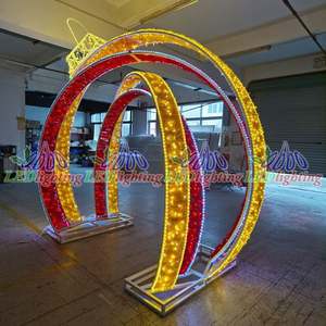 Scenic Park Square Corridor LED Motivo Luz Exterior Impermeable Forma Redonda Arco para Navidad y Halloween Decoración de la boda - Product Image 4
