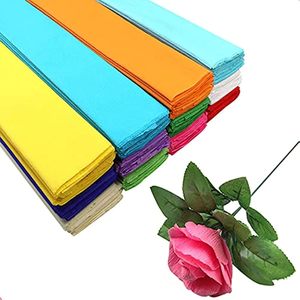 กระดาษเครปสีแบบม้วนสำหรับห่อดอกไม้ กระดาษเครปสำหรับทำดอกไม้ - Product Image 2