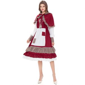 Disfraz de Caperucita Roja para Adultos, Vestido con Capucha para Representaciones Teatrales, Disfraz para Actuaciones en Escenario - Product Image 1
