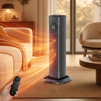 Calentador de Torre PTC de 2000W con Control Remoto, Calentador Eléctrico de Espacio, Material ABS Ignífugo para Uso en Interiores del Hogar