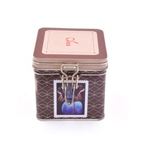 Personnalisé petit carré 25g boîtes de thé boîte hermétique boîte à thé avec ficelle