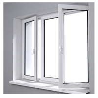 Diseño de arco negro Acero 48x60 Vinilo superior arqueado único Upvc Ventanas y puertas abatibles Marco OEM con persianas enrollables