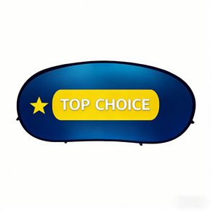 Soporte de Banner Plegable Portátil para Exteriores con Logotipo Personalizado a Bajo Precio, Letrero Circular Tipo A Horizontal para Promociones de Eventos - Product Image 1