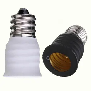 המרת מנורת בעל מתאם ממיר E12 כדי E14 מנורת בסיס Socket עבור LED הלוגן CFL אור הנורה שחור לבן
