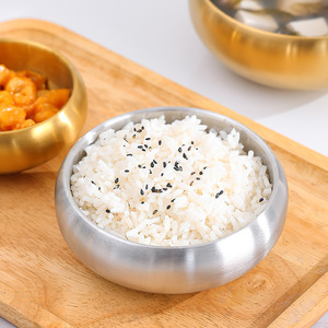 ชามสแตนเลส 304 ทรงโค้งสองชั้น สำหรับข้าว อาหารว่าง อาหารเจ แบบญี่ปุ่น - Product Image 3