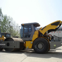 Rouleau compresseur routier Caterpillar de 20 tonnes d'occasion, matériel de pavage routier, compacteur de sol