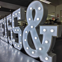 Lettres et chiffres LED lumineux personnalisés de grande taille, enseignes publicitaires 3D pour la publicité extérieure, décoration avec prix d'usine