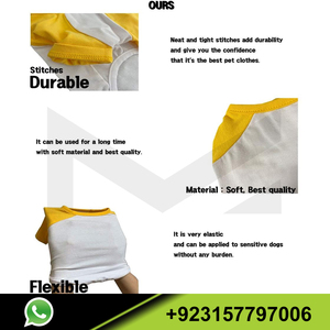 Camisetas de Algodón para Perros Pequeños y Grandes, Camisetas Raglán Suaves y Transpirables, Ropa para Perros, Ropa para Mascotas al por Mayor - Product Image 4