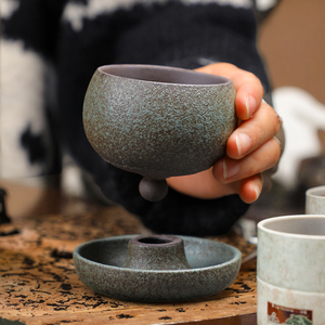 Ensemble tasse et soucoupe à café en céramique mate écologique réutilisable Kingze 150 ml pour cadeaux d'entreprise - Product Image 3
