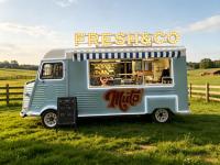 Camionnette alimentaire électrique rétro, directement de l'usine, avec machine à milkshake professionnelle, pour la vente en ferme biologique
