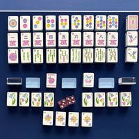 Nuevo juego de mesa de Mahjong de lujo moderno 2026 con espejo plegable de acrílico, diseño de dos gorjas y mariquita de la suerte, juego de 160 fichas