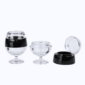 Shape Lip Packaging Wholesales Factory Wine Cup Shape Cosmetic Lip Balm Jar Transparent Eyeshadow Case Custom Colors Lip Scrub Container Packaging