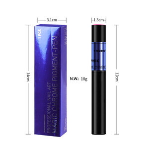 Stylo Effet Miroir Chrome pour Ongles, Poudre Solide Holographique Métallique Titane à Coussin d'Air, 13 Couleurs, Vente en Gros pour Salons, OEM, Marque Privée - Product Image 5