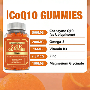 โรสเบสท์ โออีเอ็ม ผลิตภัณฑ์เสริมอาหารแบบกัมมี่ รสส้มธรรมชาติ โคคิวเท็น และโอเมก้า-3 ขนาด 500 มก. โคเอนไซม์ คิวเท็น กัมมี่ ผสมแมกนีเซียม - Product Image 2