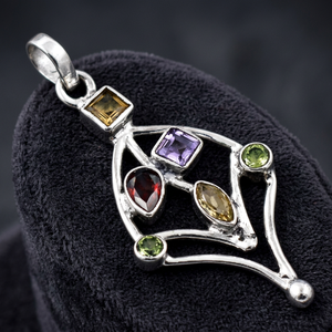 Art Palace Gracious 925 Colgante de plata Diseño de múltiples piedras de moda - Product Image 1