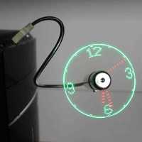 Lampu LED produk gadget keren baru untuk Laptop PC kipas angin mobil kipas USB tampilan waktu Mini jam meja hadiah kreatif jam Digital