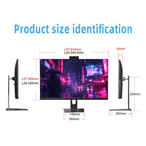 PC de escritorio para juegos todo en uno de 21,5-23,8 pulgadas del fabricante con pantalla LCD y RAM DDR3 para uso en oficina y hogar Core <span class=keywords><strong>I5</strong></span> I7 I9 - Product Image 3