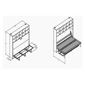 Großhandel Holz Metall Klapp wand Schrank bett Kinder mit Schlafs ofa Klapp modern für <span class=keywords><strong>Single</strong></span> King Queen Size 1500*2000 m - Product Image 6