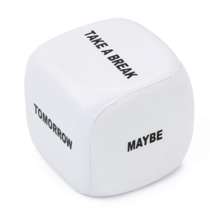 ของเล่นแบบบีบลูกเต๋าแก้เครียด6ด้านทำจากหนัง PU พิมพ์ลายได้ตามต้องการ - Product Image 1