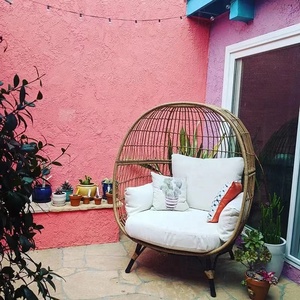 Fauteuil suspendu moderne en rotin PE de haute qualité, écologique, pour usage extérieur et intérieur, parc, villa, jardin - Product Image 2