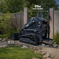 Mini-chargeuse compacte sur chenilles avec console numérique et joystick hydraulique, pour le jardinage