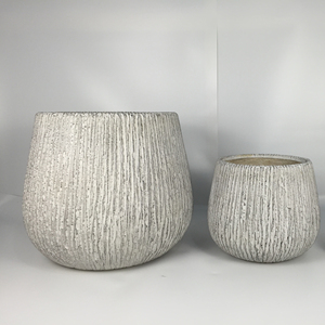 Pots de fleurs en <span class=keywords><strong>fibre</strong></span> d'argile de conception personnalisée jardinières avec plateau pour extérieur intérieur arbre plante pot décoration en gros Chine - Product Image 3