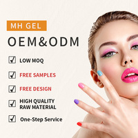 MH Logo personnalisé 6 couleurs de fleurs sèches paillettes Gel vernis fleurs fée Gel terrazzo ongles été fille Gel vernis